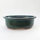 Ceramic bonsai bowl 22 x 17.5 x 8 cm, color green - 1/3