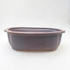 Ceramic bonsai bowl 23.5 x 20 x 7.5 cm, brown color - 1/3