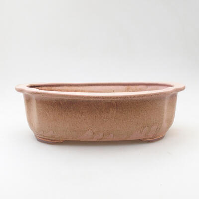 Ceramic bonsai bowl 23.5 x 20 x 7.5 cm, color pink - 1