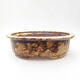 Ceramic bonsai bowl 24.5 x 20 x 8 cm, color yellow-brown - 1/3