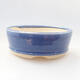 Ceramic bonsai bowl 11.5 x 11.5 x 4 cm, color blue - 1/3