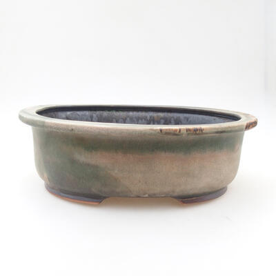 Ceramic bonsai bowl 24.5 x 20 x 8 cm, color green - 1