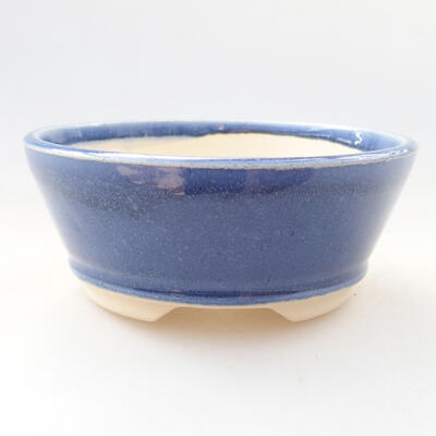 Ceramic bonsai bowl 12 x 12 x 4.5 cm, color blue - 1