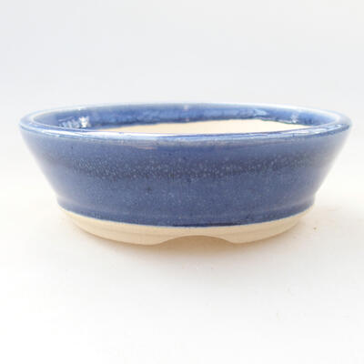 Ceramic bonsai bowl 11 x 11 x 3.5 cm, color blue - 1
