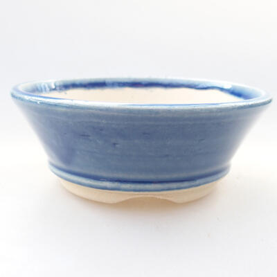 Ceramic bonsai bowl 10 x 10 x 4 cm, color blue - 1