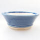 Ceramic bonsai bowl 10 x 10 x 4 cm, color blue - 1/3