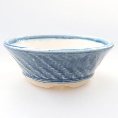 Ceramic bonsai bowl 11.5 x 11.5 x 4 cm, color blue - 1