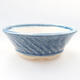 Ceramic bonsai bowl 11.5 x 11.5 x 4 cm, color blue - 1/3