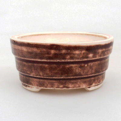 Mini bonsai bowl 7,5 x 7,5 x 3 cm, color brown - 1