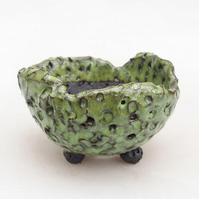 Ceramic shell 8.5 x 8 x 6 cm, color green - 1