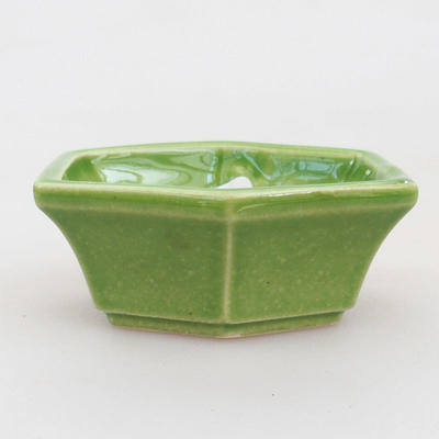 Mini bonsai bowl 6 x 5,5 x 2,5 cm, color green - 1