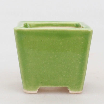 Mini bonsai bowl 3,5 x 3,5 x 3 cm, color green - 1