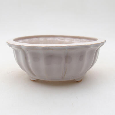 Ceramic bonsai bowl 10.5 x 10.5 x 4.5 cm, white color - 1
