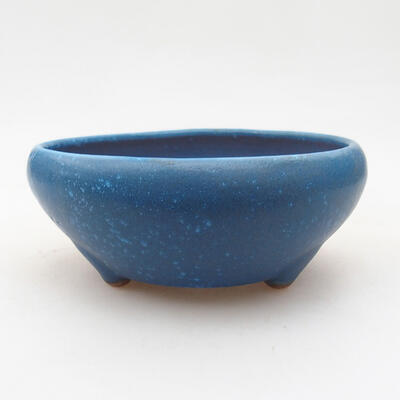 Ceramic bonsai bowl 10.5 x 10.5 x 4.5 cm, color blue - 1