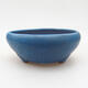 Ceramic bonsai bowl 10.5 x 10.5 x 4.5 cm, color blue - 1/3