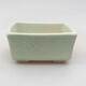 Ceramic bonsai bowl 7 x 7 x 3 cm, color yellow - 1/3