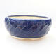 Ceramic bonsai bowl 13.5 x 13.5 x 6 cm, color blue - 1/3