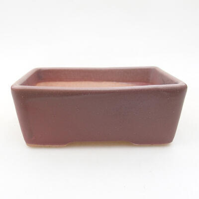 Ceramic bonsai bowl 9.5 x 7 x 3.5 cm, color purple - 1