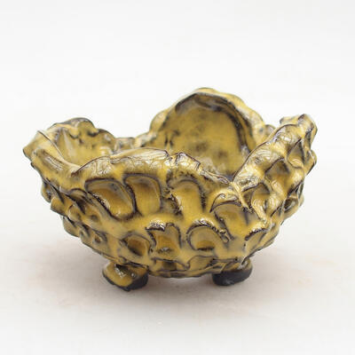 Ceramic Shell 8.5 x 8 x 6 cm, yellow color - 1