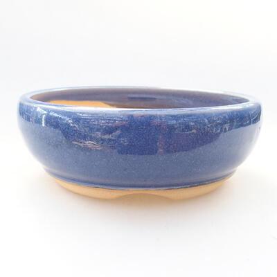 Ceramic bonsai bowl 14 x 14 x 5 cm, color blue - 1