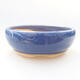 Ceramic bonsai bowl 14 x 14 x 5 cm, color blue - 1/3