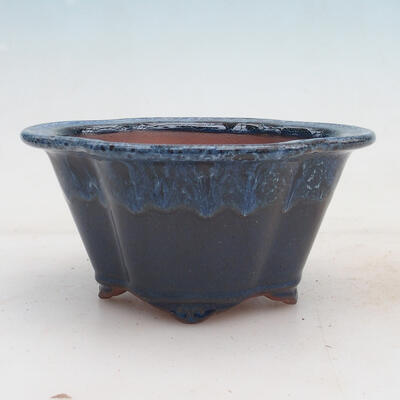 Bonsai bowl 15.5 x 13 x 7.5 cm, color blue - 1