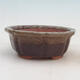 Bonsai bowl 14 x 14 x 5.5 cm, color brown - 1/6