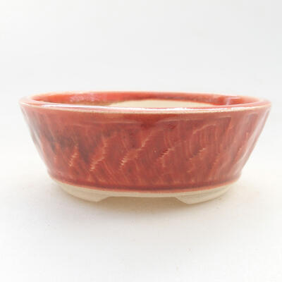 Ceramic bonsai bowl 10.5 x 10.5 x 4 cm, brick color - 1