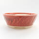 Ceramic bonsai bowl 10.5 x 10.5 x 4 cm, brick color - 1/3