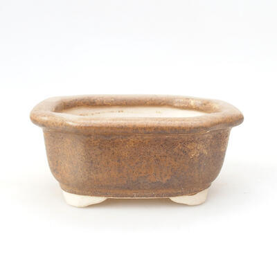 Ceramic bonsai bowl 11 x 9 x 5 cm, color brown - 1