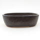 Ceramic bonsai bowl 12.5 x 8.5 x 4 cm, gray color - 1/3