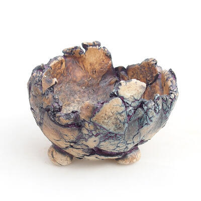 Ceramic Shell 8 x 7 x 6 cm, gray-violet color - 1