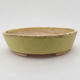 Ceramic bonsai bowl 15 x 13.5 x 4 cm, color yellow - 1/3
