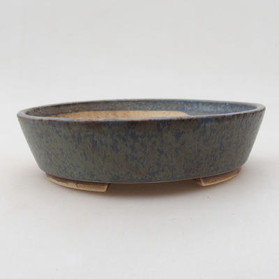 Ceramic bonsai bowl 15 x 13.5 x 4 cm, color blue - 1