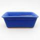 Ceramic bonsai bowl 11 x 7.5 x 4 cm, color blue - 1/3
