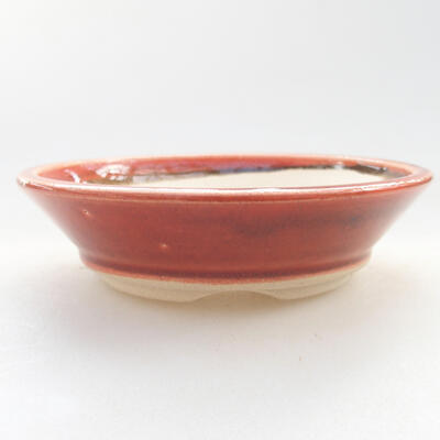 Ceramic bonsai bowl 10.5 x 10.5 x 3 cm, brick color - 1