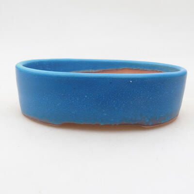 Ceramic bonsai bowl 12.5 x 10 x 3.5 cm, color blue - 1