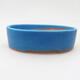 Ceramic bonsai bowl 12.5 x 10 x 3.5 cm, color blue - 1/3