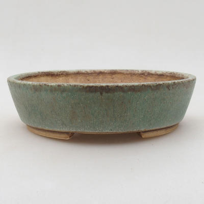 Ceramic bonsai bowl 15 x 13.5 x 4 cm, color green - 1