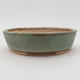 Ceramic bonsai bowl 15 x 13.5 x 4 cm, color green - 1/3
