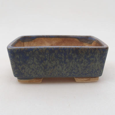 Ceramic bonsai bowl 9.5 x 8 x 3.5 cm, color blue - 1