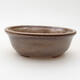 Ceramic bonsai bowl 10 x 8.5 x 4 cm, brown color - 1/3