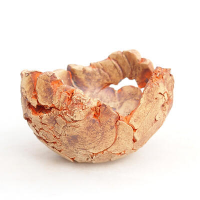 Ceramic Shell 8 x 8 x 6 cm, gray-orange color - 1