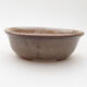 Ceramic bonsai bowl 10 x 8.5 x 4 cm, brown color - 1/3