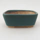 Ceramic bonsai bowl 9 x 8 x 3.5 cm, color green - 1/3