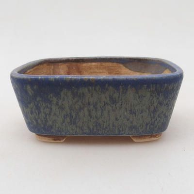 Ceramic bonsai bowl 9 x 8 x 3.5 cm, color blue - 1