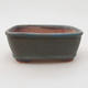 Ceramic bonsai bowl 9 x 8 x 3.5 cm, color blue - 1/3