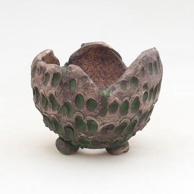 Ceramic Shell 8.5 x 8 x 7 cm, color gray-green - 1