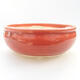 Ceramic bonsai bowl 12 x 12 x 4.5 cm, brick color - 1/3
