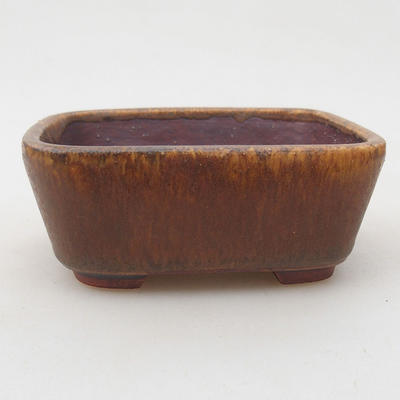 Ceramic bonsai bowl 9.5 x 8 x 3.5 cm, brick color - 1